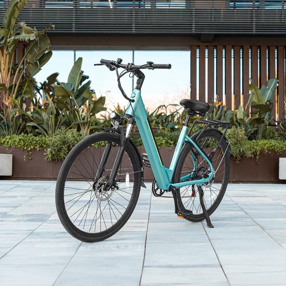 Bicicleta eléctrica Urban Bicicleta eléctrica de ciudad 28" con 90Km de autonomía, suspension delantera, cambio Shimano de 7 velocidades y doble disco de freno. - Imagen 2