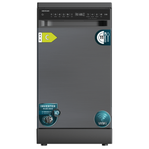 Bolero Aguazero 4560 Dark Connected. Lavavajillas dark inox de 45cm, 11 cubiertos, clase C, motor Inverter Plus Duo, Touch Control Panel, 9 programas, WIFI, O2Dry, Dual Zone Wash, Super Dry, Save+, AutoClean, Delay Start, con bandeja superior ajustable con carga y bandeja para cubiertos, filtro ABT y ChildLock