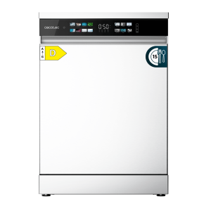 Bolero Aguazero 6210 D Lavavajillas Bolero de 60cm blanco, 15 cubiertos, Clase D, Pantalla FullColor XXL, Tercera bandeja, 8 programas, Dual Zone Wash, Dry+, Bandeja Ajustable, Machine Care, Media Carga, Delay Start y Child Lock.