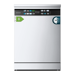 Bolero Aguazero 6700 B Lavavajillas Bolero de 60cm blanco, 15 cubiertos, Clase B, Motor Inverter Plus, Pantalla FullColor XXL, 8 programas, O2 Dry, Turbo Dry+, Dual Zone Wash, Long Storage, Bandeja Ajustable, Machine Care, Media Carga y bandeja para cubiertos