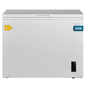 Bolero CoolMarket Chest 249P White E Cecotec - Congelador Horizontal 249L, Cesta con asas, Control Electrónico LED, UltraContact D-Cool, Dual Function, Puerta ZeroG (80º-30º), Fast Freezing y Diseño Compacto