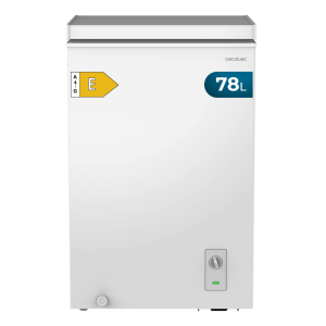 Bolero CoolMarket Chest 78 White E Congelador Arcón de 78 Litros en Blanco, Clase Energética E, Control Mecánico con Termostato Ajustable, Temperatura de Congelación ≤ -18 °C, 4 Estrellas, Descongelación Manual (Manual Defrost), Cesta Interior para Mejor Organización, Silencioso 40 dB, Clase Climática N/ST, Recuperación de Temperatura 15 h