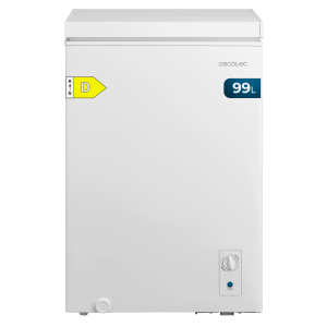 Bolero CoolMarket Chest 99M White D - Congelador Horizontal 99L, Cesta con asas, Control Mecánico LED, Muy Silencioso 38dB, UltraContact D-Cool, Dual Function, Puerta ZeroG (80º-30º), Fast Freezing y Diseño Compacto