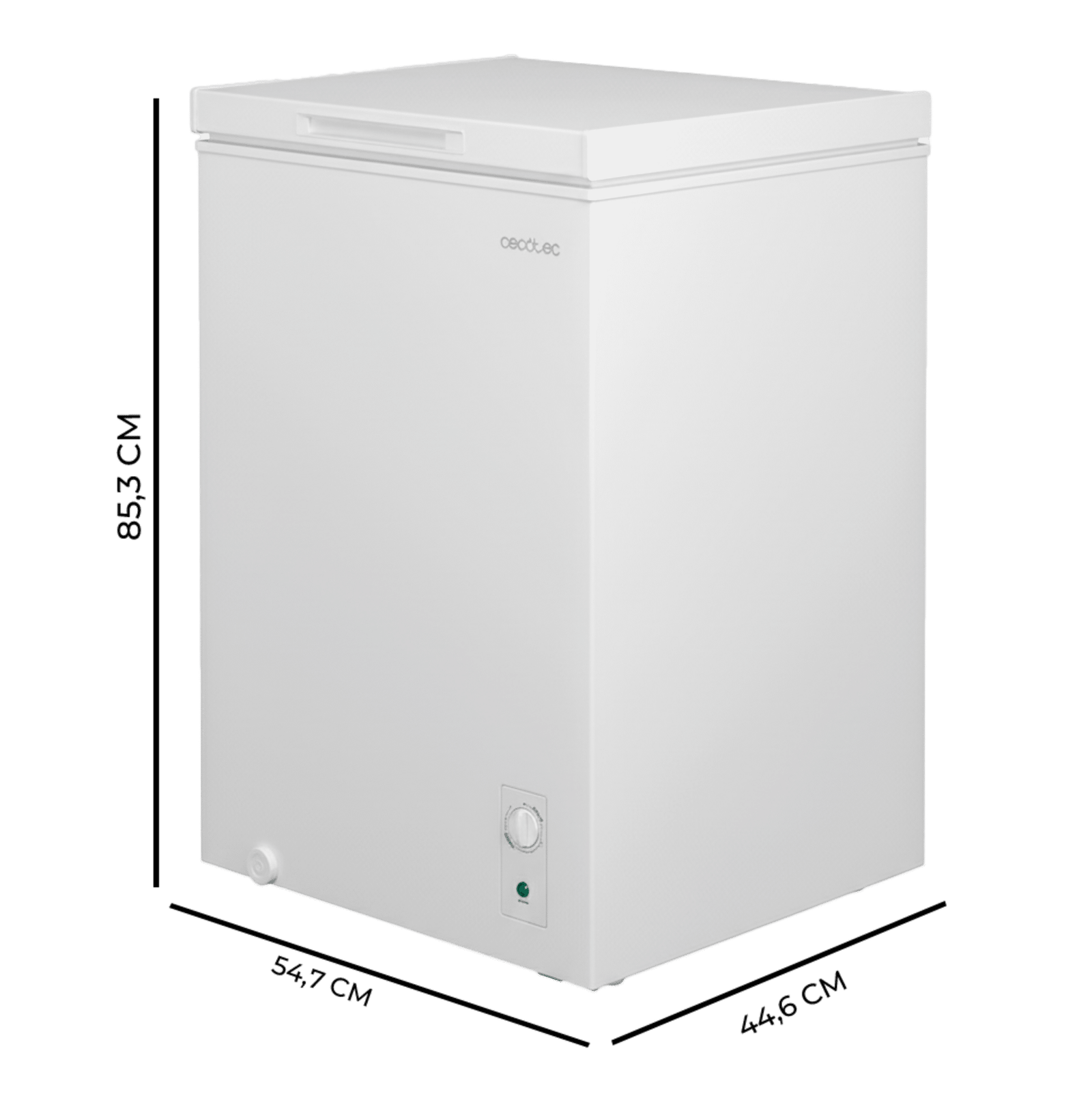 Bolero CoolMarket Chest 99M White D - Congelador Horizontal 99L, Cesta con asas, Control Mecánico LED, Muy Silencioso 38dB, UltraContact D-Cool, Dual Function, Puerta ZeroG (80º-30º), Fast Freezing y Diseño Compacto - Imagen 2