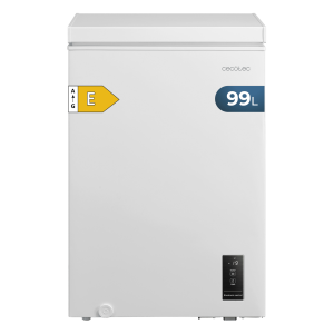 Bolero CoolMarket Chest 99P White E Cecotec - Congelador Horizontal 99L, Cesta con asas, Control Electrónico LED, Muy Silencioso 38dB, UltraContact D-Cool, Dual Function, Puerta ZeroG (80º-30º), Fast Freezing y Diseño Compacto