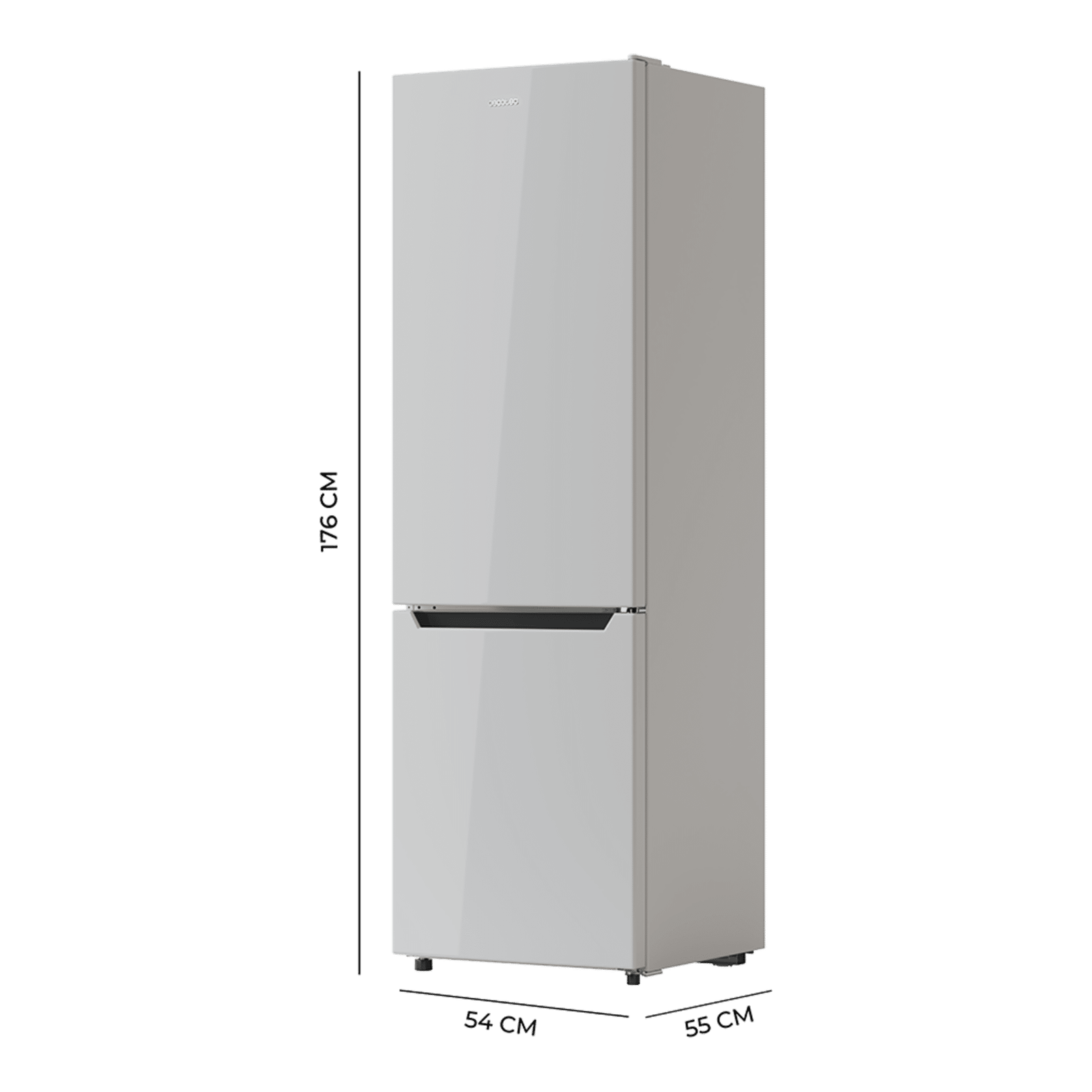 Bolero CoolMarket Combi 262 White E Frigorífico Combi estático blanco Defrost con 262 litros de capacidad, clase E, LED interior, bandejas interiores de cristal y control electrónico. - Imagen 2