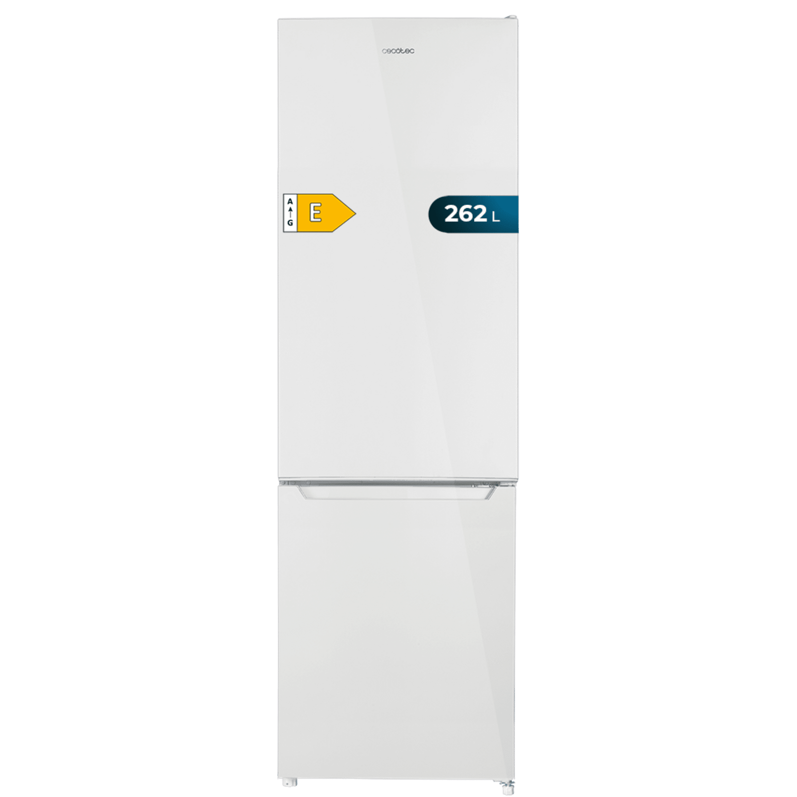 Bolero CoolMarket Combi 262 White E Frigorífico Combi estático blanco Defrost con 262 litros de capacidad, clase E, LED interior, bandejas interiores de cristal y control electrónico.