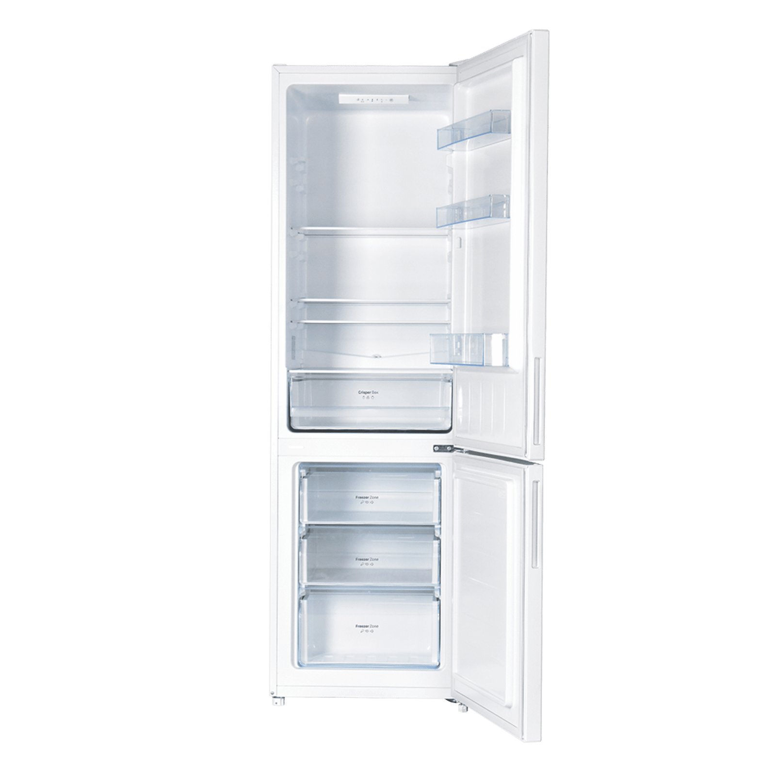 Bolero CoolMarket Combi 262 White E Frigorífico Combi estático blanco Defrost con 262 litros de capacidad, clase E, LED interior, bandejas interiores de cristal y control electrónico. - Imagen 3