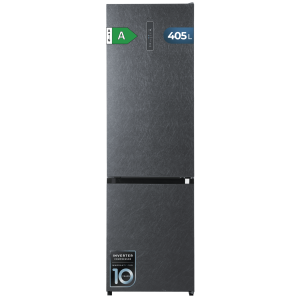 Bolero CoolMarket Combi 405 WL Elite Silex Stone A - Frigorífico Combi Silex Stone con interior Elite Grey y MAX INSIDE, AURA CRYSTAL, Fresh Flex, Display Full Color, Total NoFrost, Puerta Reversible, Compresor Inverter Plus, Ultra Silencioso 33dB, Modo, Ultra Fast Freezing, Fast Cooling, Clase Energética A.