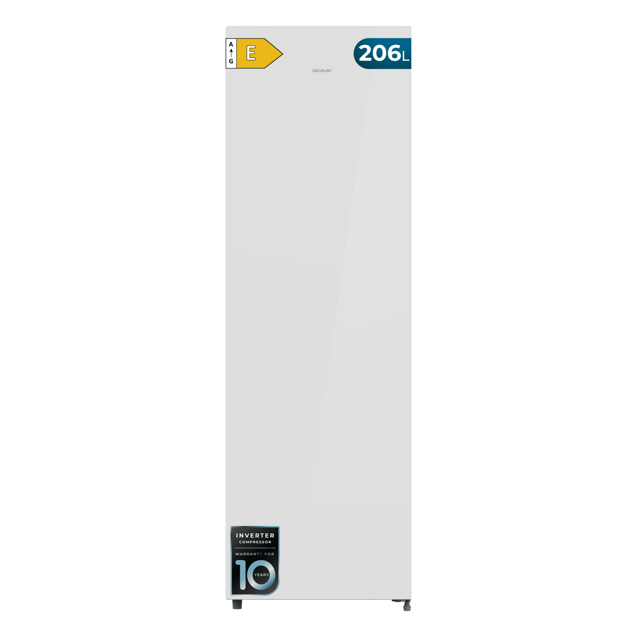 Bolero CoolMarket UF 206 Dual White E Congelador Vertical con Funcion Congelador/Frigorífico Dual Function 206L, No Frost, Cajones XL (24 cm), Puerta Reversible, Luz LED, Alarma y Sistema de Frío Uniforme