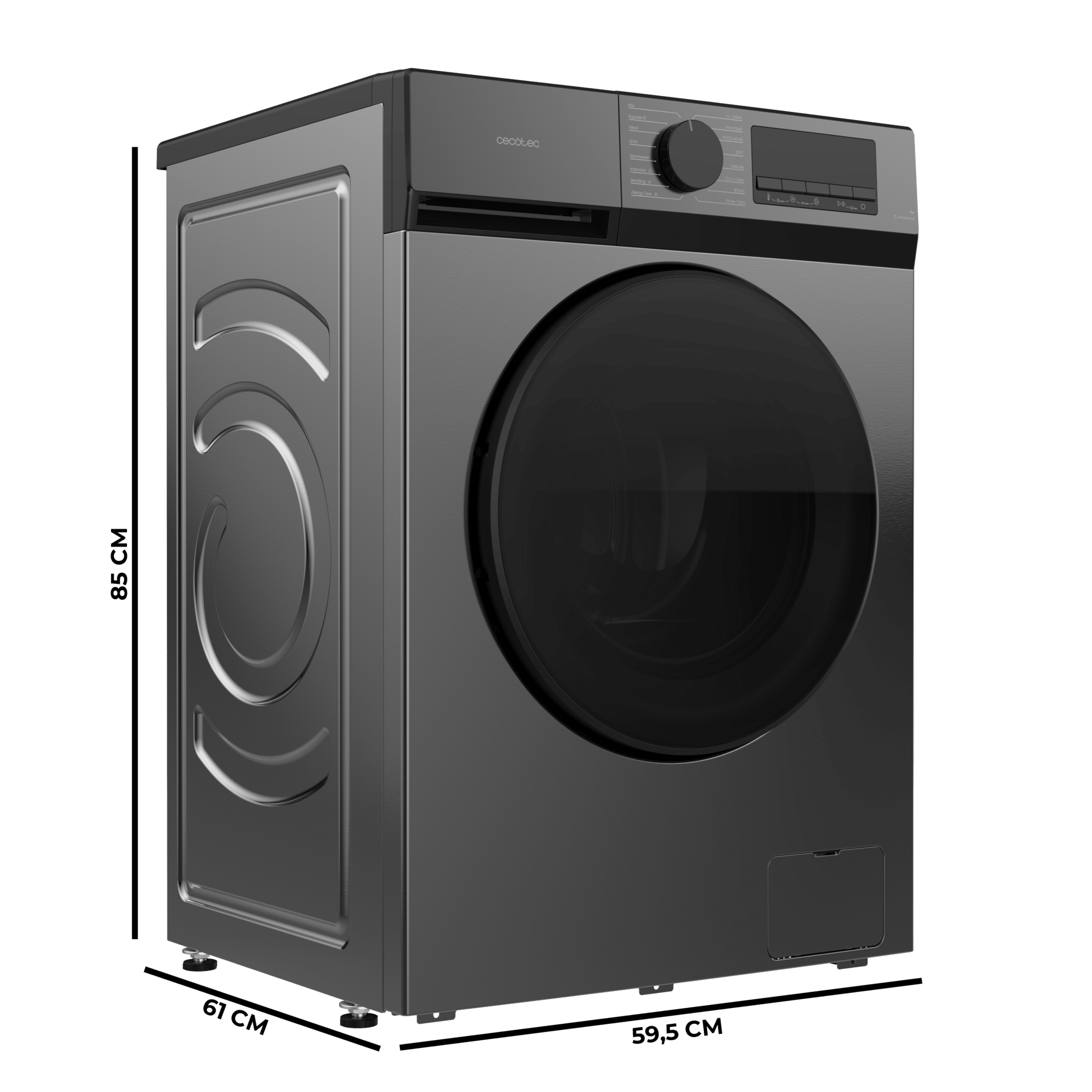 Bolero DressCode 10450 Inverter Lavadora blanca de 10 kg de capacidad y 1400 rpm, 16 programas, Clase A-10 %, motor Inverter Plus, elegante panel inox, SteamMax, Drum Clean, Allergy Care, Pearl Drum, Delay Start, Función Silence, Stop&Go y Kid Lock. - Imagen 2