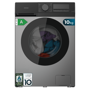 Bolero DressCode 10450 Inverter Steel Lavadora steel de 10 kg de capacidad y 1400 rpm, 16 programas, Clase A-10 %, motor Inverter Plus, elegante panel inox, SteamMax, Drum Clean, Allergy Care, Pearl Drum, Delay Start, Función Silence, Stop&Go y Kid Lock.