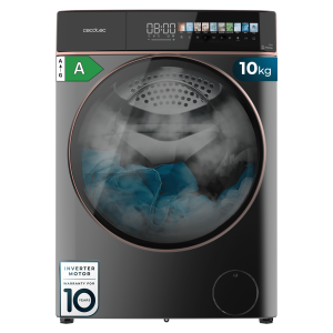 Bolero DressCode 10900 Inverter FullColor Steel A Lavadora de carga frontal steel de 10 kg de capacidad y 1400 rpm, Pantalla FullColor 10,3", 11 programas, Motor Inverter Plus, SteamMax, Clase A, Sanitize, OnSmart, Fuzzy Logic, Smooth Wash, Goma Antibacteriana y barra indicadora de proceso
