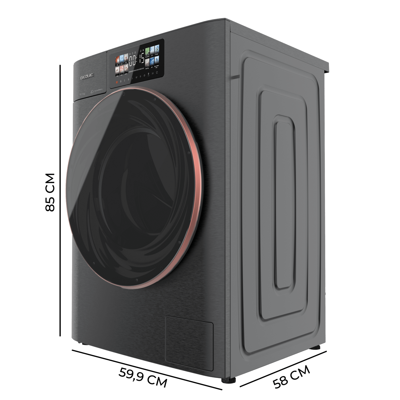 Bolero DressCode 12950 Autodose Direct Drive 3D Steel Lavadora Autodosis de carga frontal steel de 12 kg de capacidad, 1400 rpm, clase A, y motor Direct Drive, con diseño Core Matrix Screen 9,2" y Core Body, 13 programas, SteamMax, Sanitize, funciones inteligentes OnSmart y Fuzzy Logic, Smooth Wash, puerta XXL y luz interior. - Imagen 2