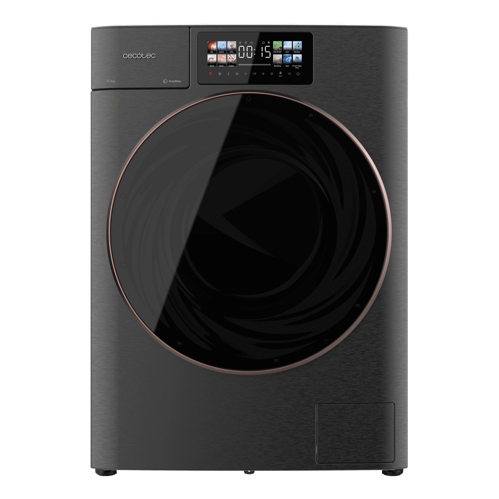 Bolero DressCode 12950 Autodose Direct Drive 3D Steel Lavadora Autodosis de carga frontal steel de 12 kg de capacidad, 1400 rpm, clase A, y motor Direct Drive, con diseño Core Matrix Screen 9,2" y Core Body, 13 programas, SteamMax, Sanitize, funciones inteligentes OnSmart y Fuzzy Logic, Smooth Wash, puerta XXL y luz interior. - Imagen 3