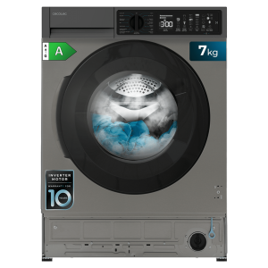 Bolero DressCode 750 BI Inverter Steel A Lavadora integrable inox de 7 kg de capacidad y 1200 rpm, 15 programas, clase A, Motor Inverter Plus, SteamMax, Stain Match Pro, Allergy Care, Delay Start, aclarado extra, KidLock e indicador de eficiencia