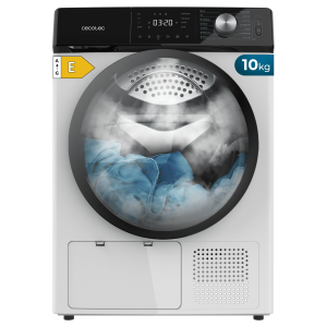 Bolero DressCode Dry 10355. Secadora bomba de calor blanca con capacidad de 10kg, clase E (Equivalente a clase A++), 14 programas con secado automático y funciones Spa Care, Planchado fácil, Pro Care, 4 niveles de intensidad de secado, tambor inox y Diamond Care, Delay Start, Stop&Go, KidLock y accesorio para zapatos