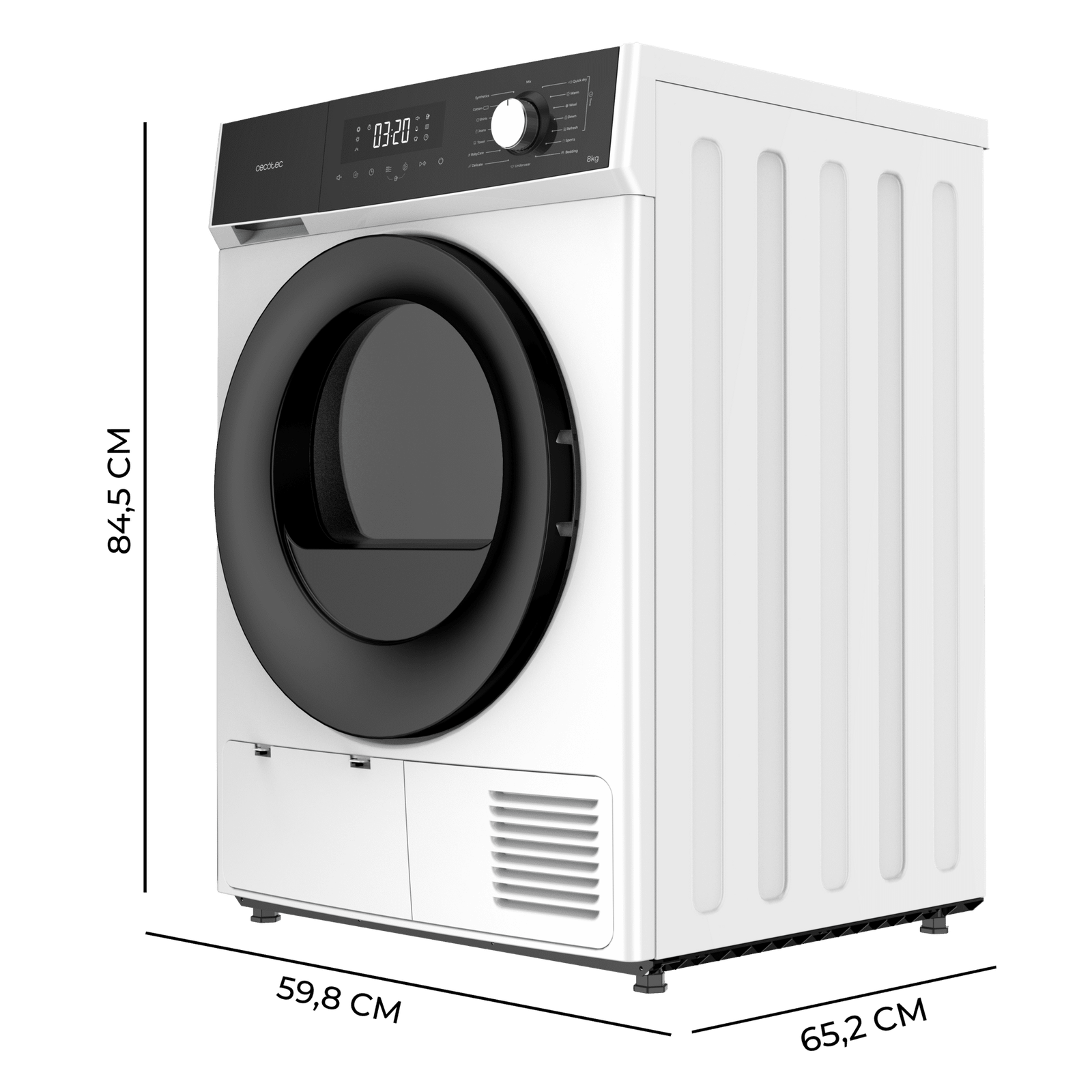 Bolero Dresscode Dry 8300 Secadora Bomba de calor color blanco de 8 kg, Clase A++, 15 programas, con secado automático, Planchado Fácil, Stop&Go, función Silence, Delay Start y KidLock - Imagen 2