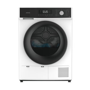 Bolero Dresscode Dry 8330. Secadora bomba de calor blanca con capacidad de 8kg, clase E (equivalente a clase A++), 15 programas y funciones como secado automático, giro bidireccional del tambor, Planchado Fácil, Stop&Go, Silence, Delay Start y KidLock