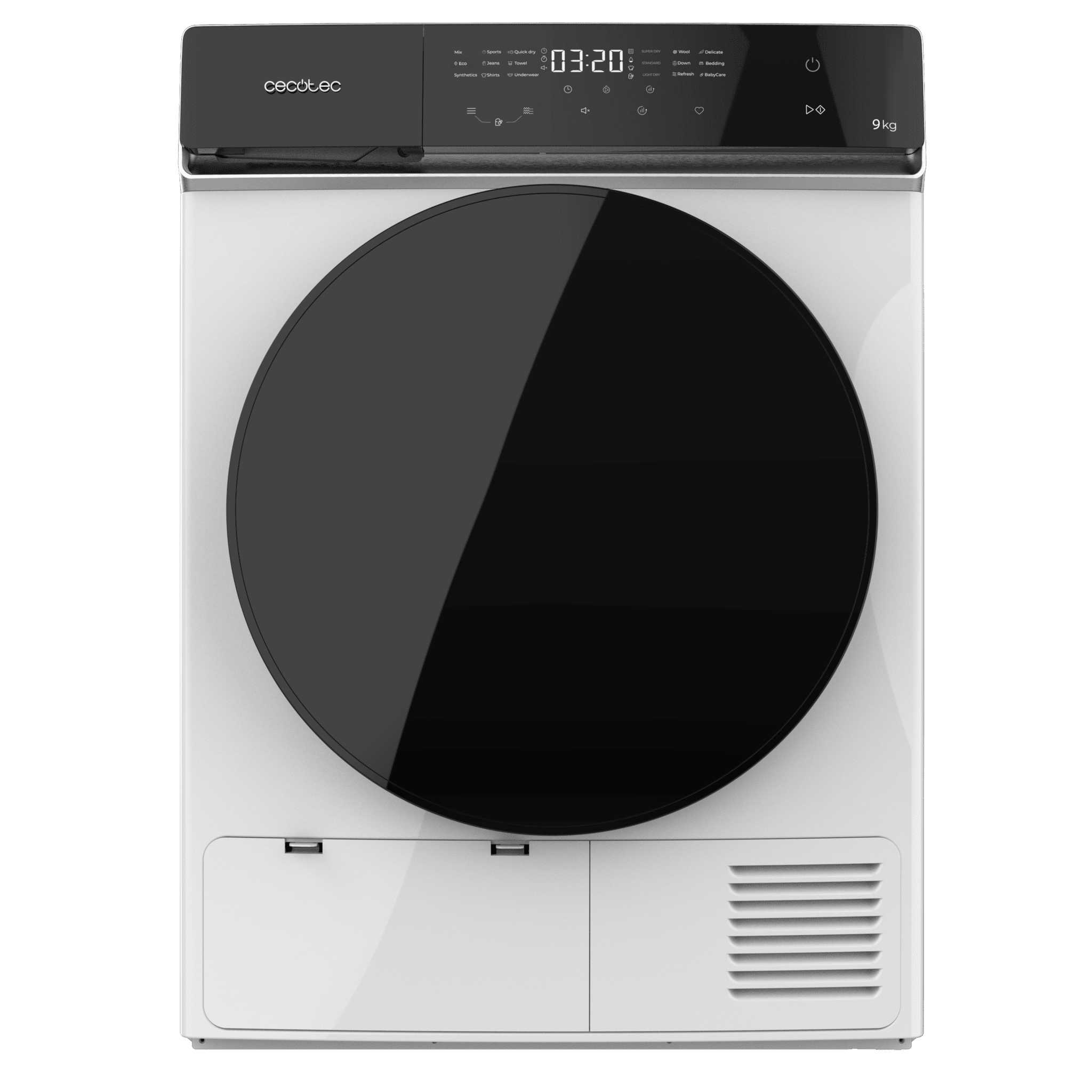 Bolero DressCode Dry 9400 Inverter. Secadora Bomba de calor blanca de 9 kg, Clase C (antigua clase A+++), Motor Inverter Plus, Full Touch control, 15 programas, secado automático, giro bidireccional del tambor, Planchado Fácil, Stop&Go, tambor inox, función Silence, Delay Start y KidLock - Imagen 3