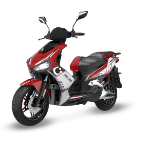 Cecotec Shark (Rojo/Blanco) Con una potencia máxima de 3600W, y con opción de una o dos baterías (66-132 Km de autonomía). Disponible en dos colores, combina diseño y agilidad.L1eB (Equivalente a 49cc)