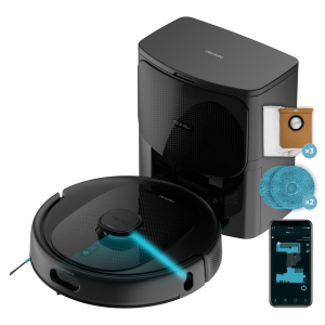 Conga Y50 Robot aspirador láser APP y Wifi. 5000 Pa de presión de succión. Cepillo multifunción para todas las superficies. Base de autovaciado con bolsa de polvo de 3 L.