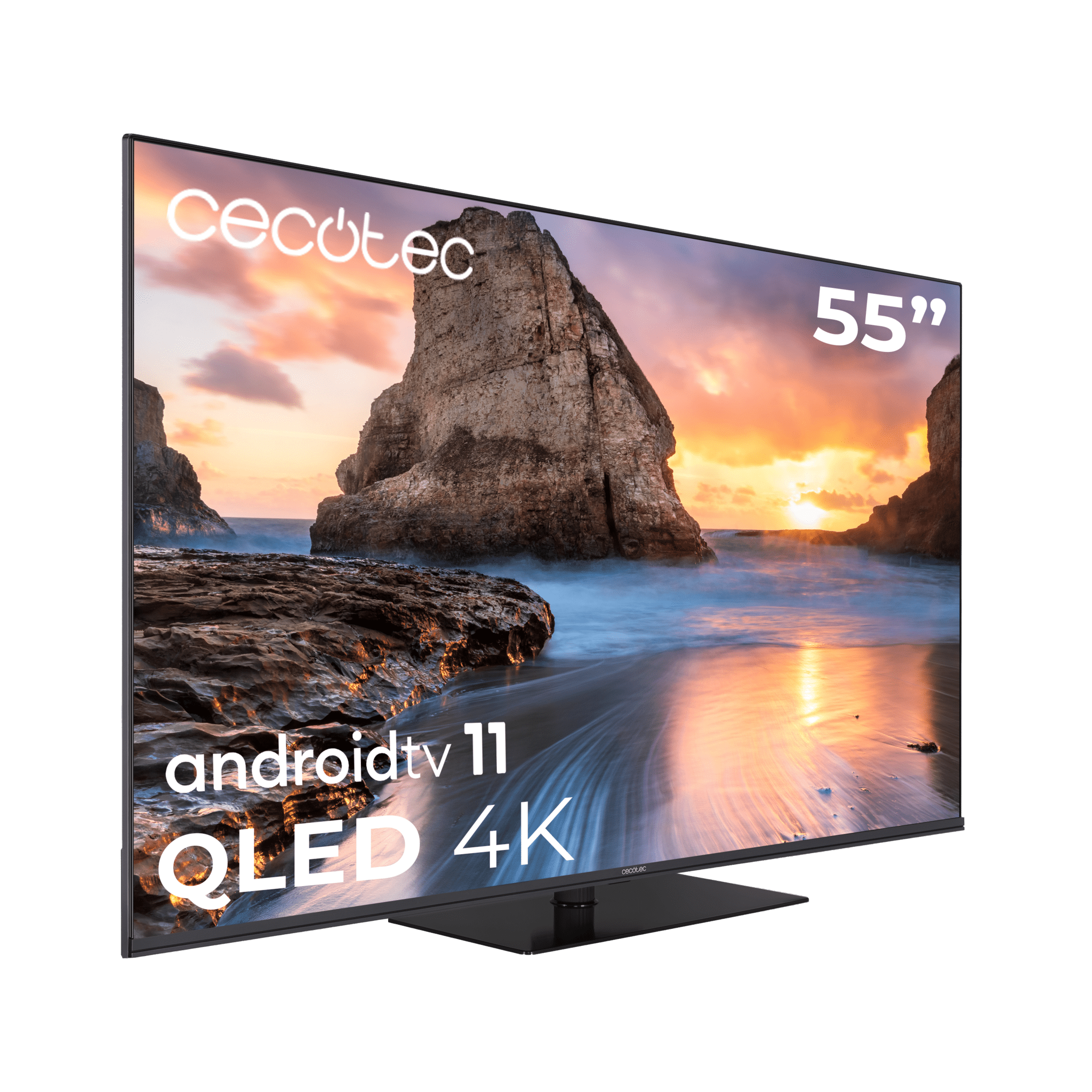 TV Cecotec A2 series ALU20055 Televisión LED 55” con resolución 4K UHD, sistema operativo Android TV 11, Chromecast, HDR10+, Google Voice Assistant, clase E. - Imagen 3